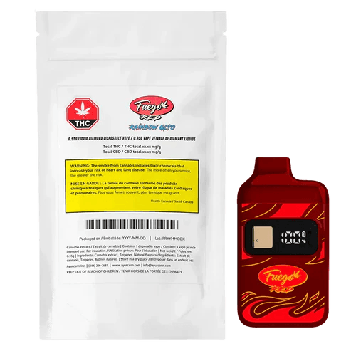 Fuego Red Rainbow GLTO Liquid Diamond Disposable 0.95G - Wholesale UK